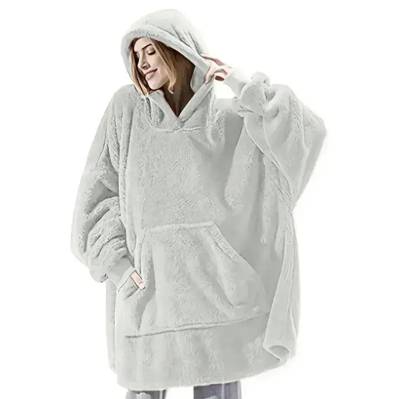 Slumblr® Double Fleece Hooded Pullover Jacket Slumblr