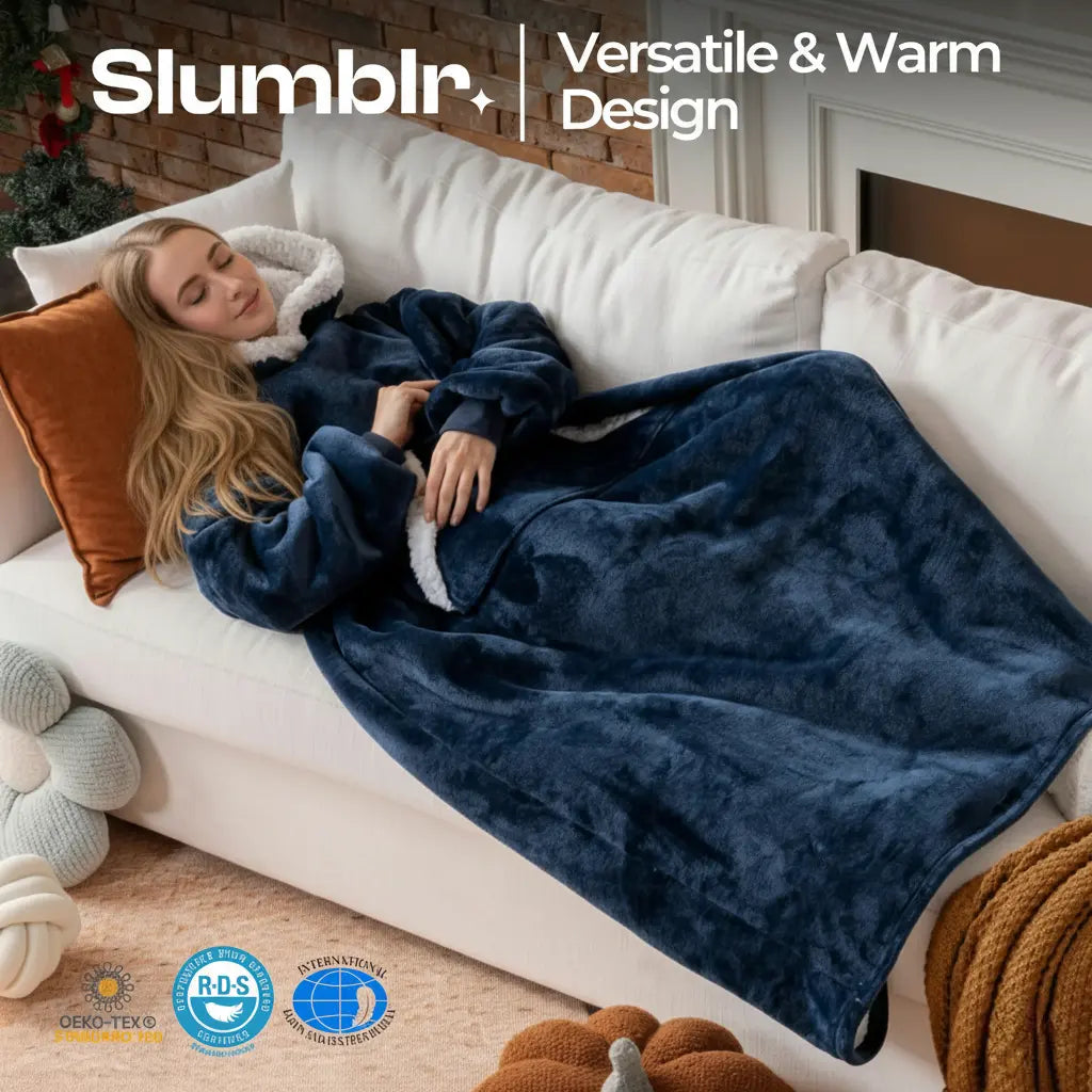 Slumblr® Oversized Flannel Hoodie Blanket Slumblr