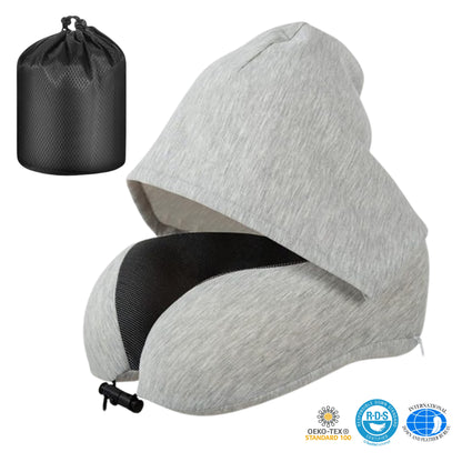 Slumblr® Hooded U-Shaped Travel Pillow
