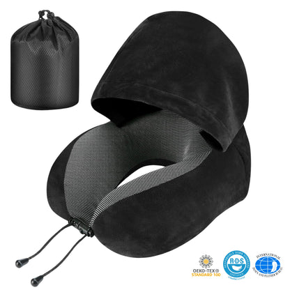 Slumblr® Hooded U-Shaped Travel Pillow