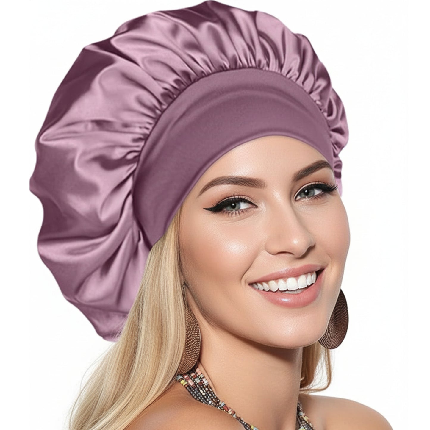 Slumblr® Satin Wide-Brim Shower Cap