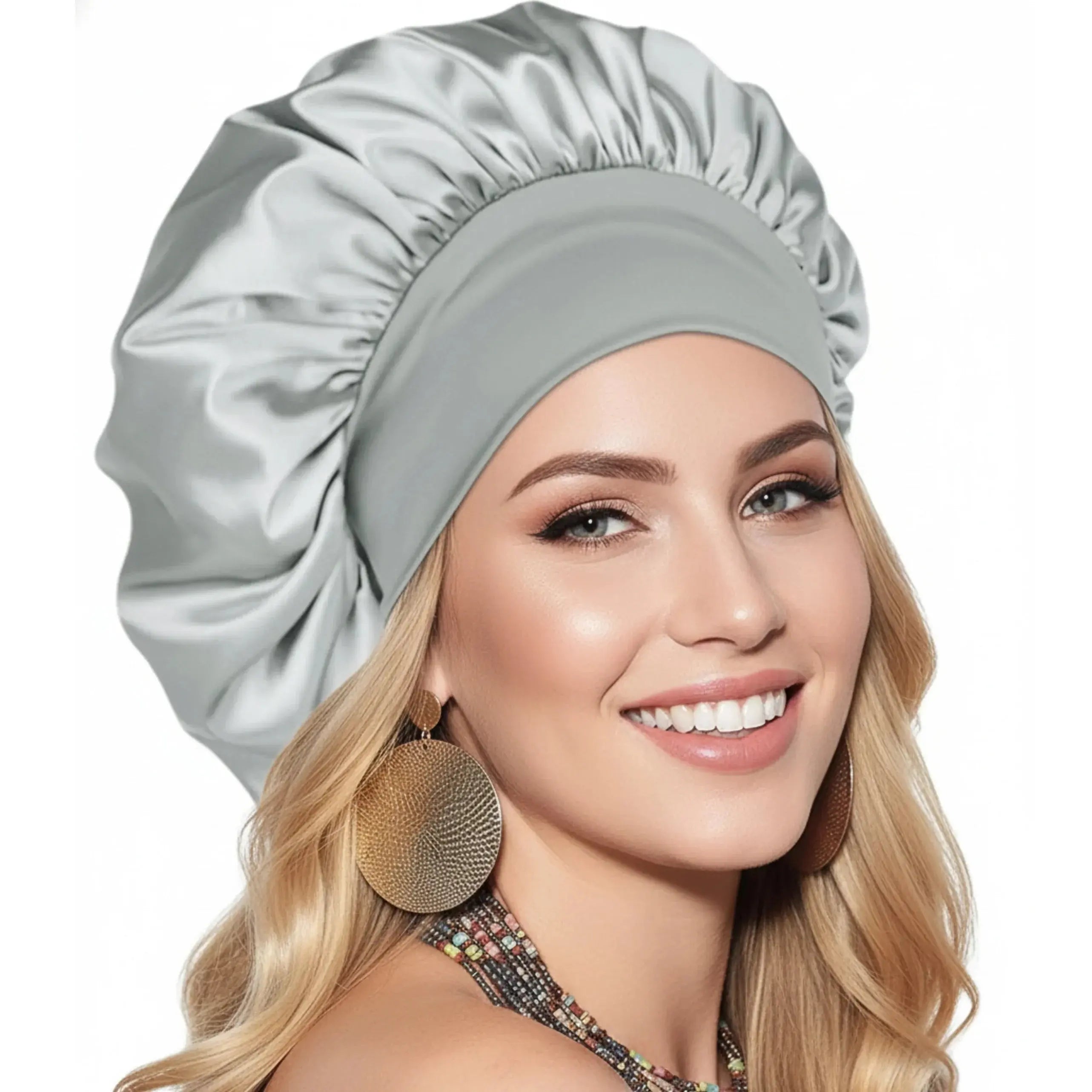 Slumblr® Satin Wide-Brim Shower Cap Slumblr