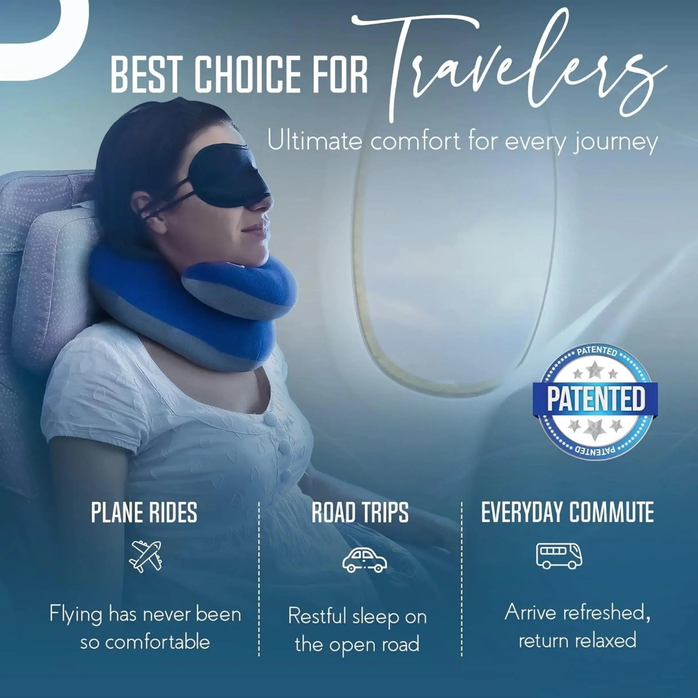 Slumblr® Double-Support Travel Neck Pillow Slumblr