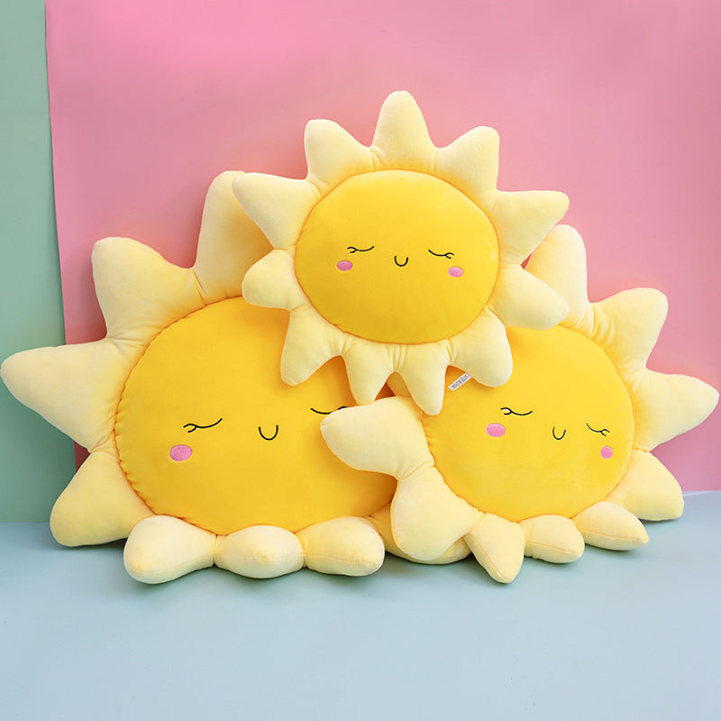 ins hot Nordic sun pillow girl's heart cloud down cotton plush cushion home sofa decorative cushion