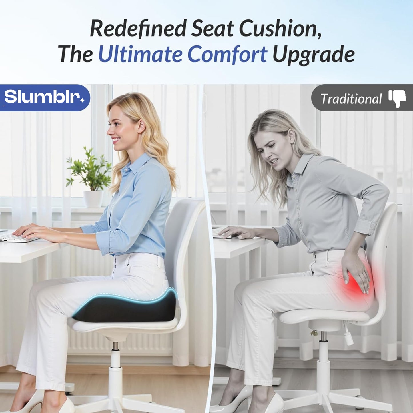 Slumblr® U-Shaped Memory Foam Travel Cushion