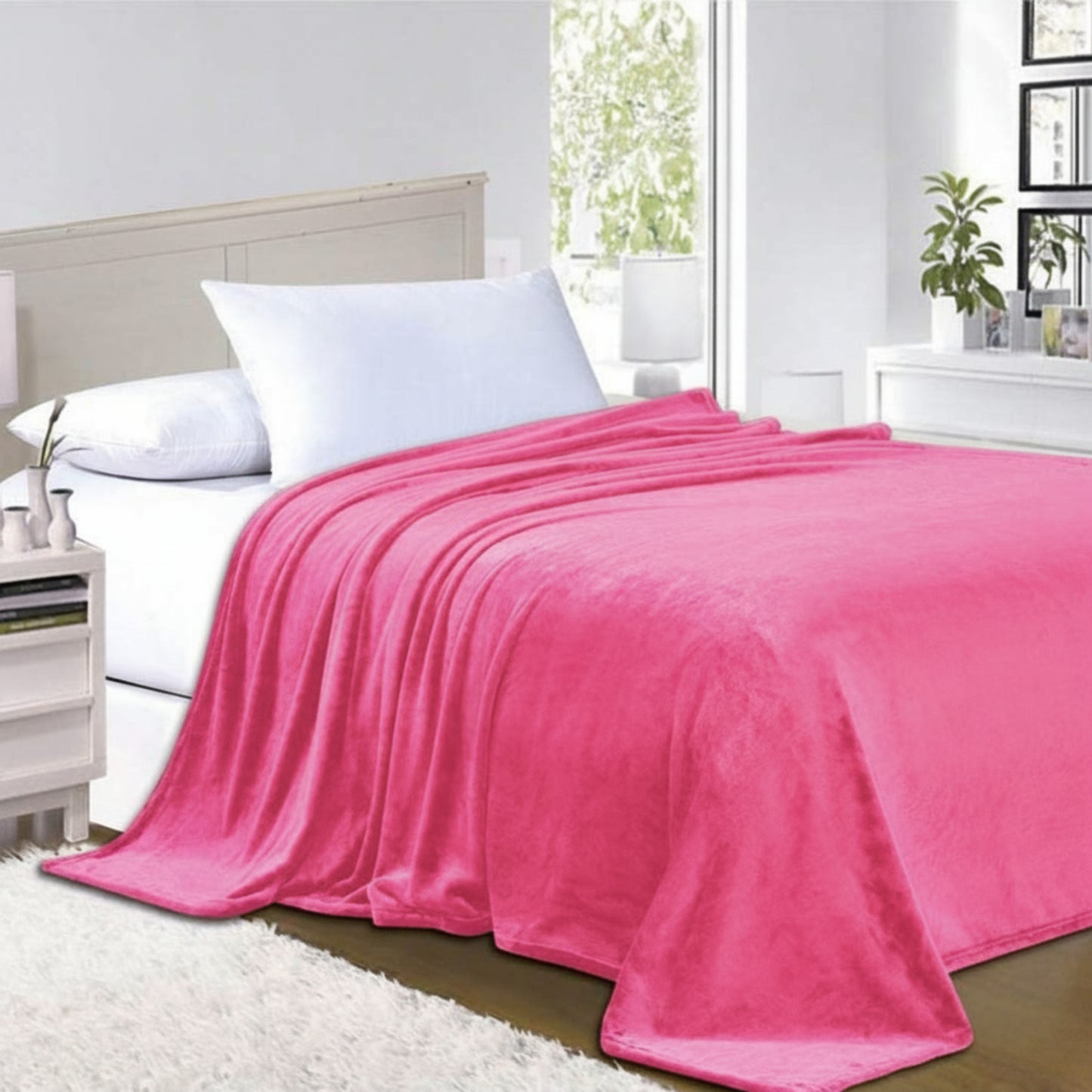 Slumblr® Flannel Coral Fleece Blanket
