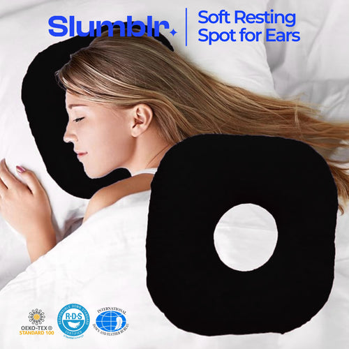 Slumblr® Cotton Adjustable Ear Pillow - Square Shape
