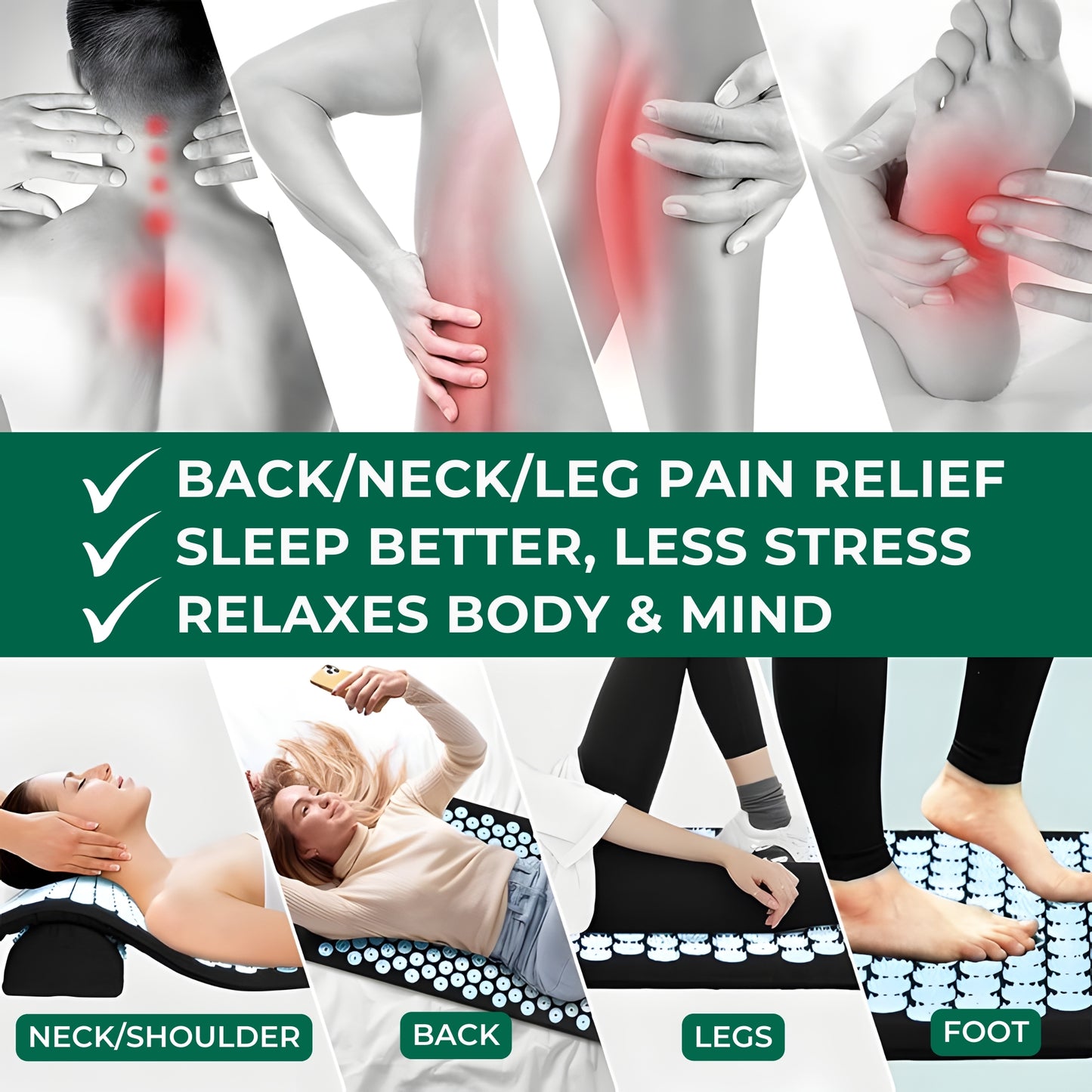 Slumblr® Acupressure Relaxation Mat and Pillow Set