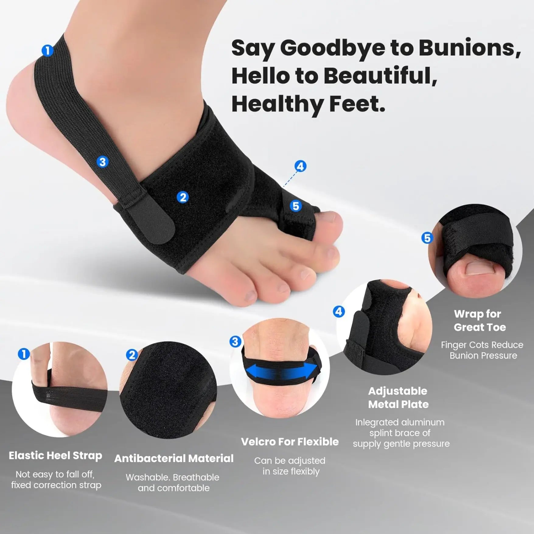 Slumblr® Bunion Corrector for Big Toe Straightener (2pcs) Slumblr