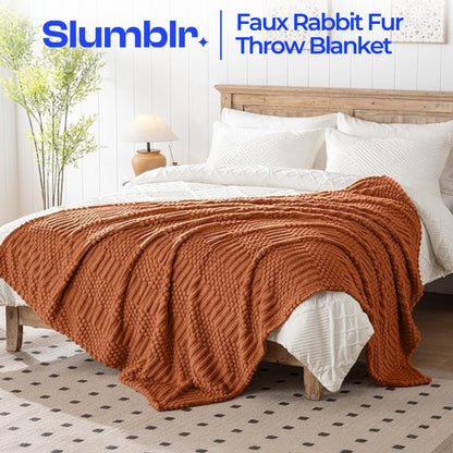 Slumblr® Soft Throw Blanket for Couch or Bed – Lightweight Fleece Boho Blanket