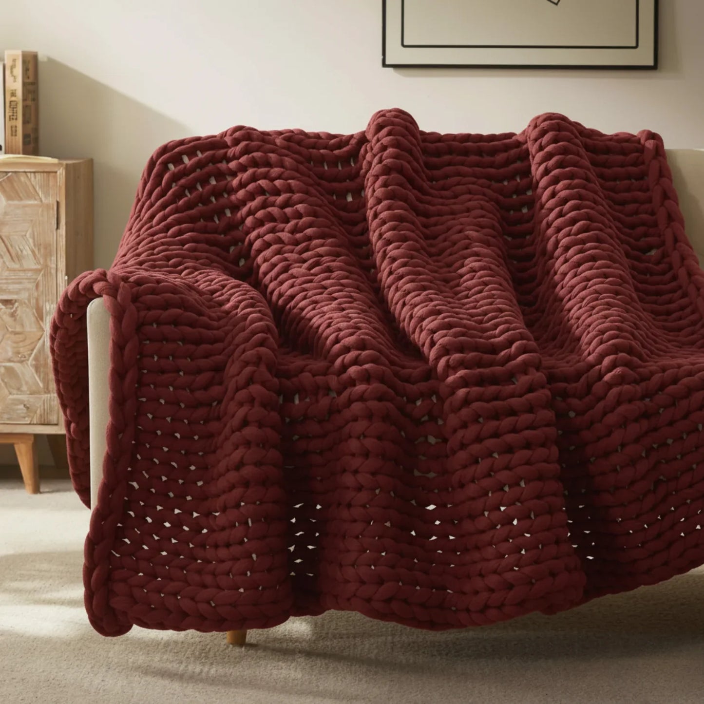 Slumblr® Handmade Minimalist Chunky Knitted Weighted Blanket