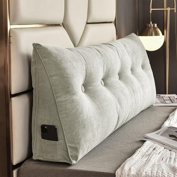 Slumblr® Large Triangle Headboard Pillow Ergonomic Wedge Backrest