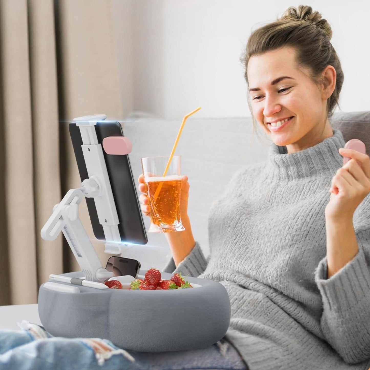 Slumblr® Adjustable Pillow Phone & Tablet Holder