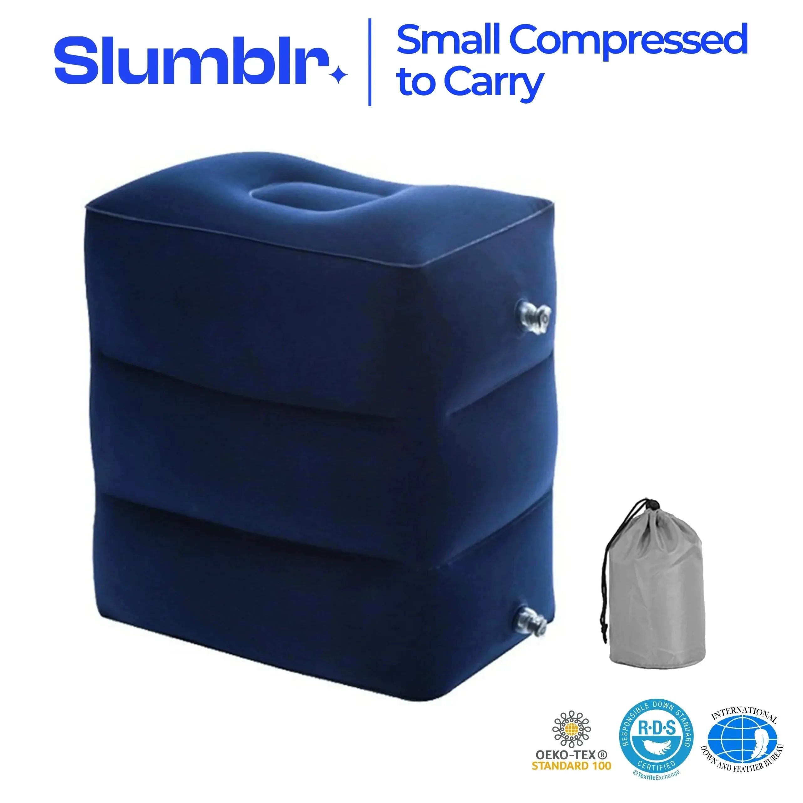 Slumblr® Inflatable Foot Rest Pillow Slumblr