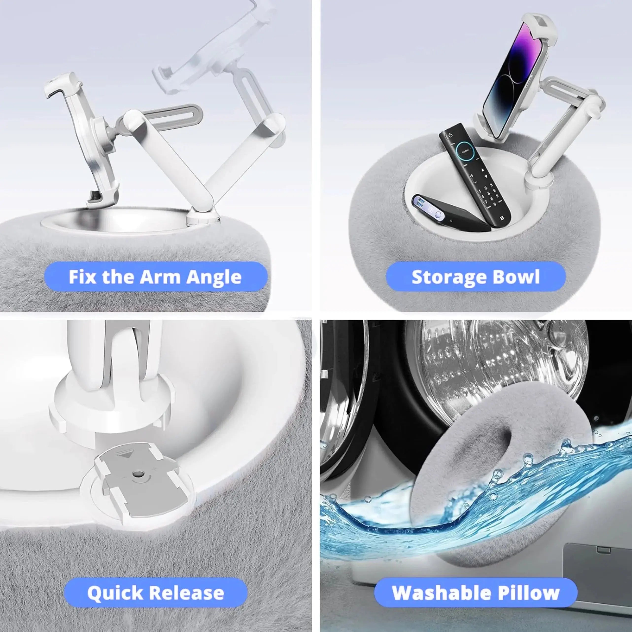 Slumblr® Plush Adjustable Device Pillow Stand Slumblr