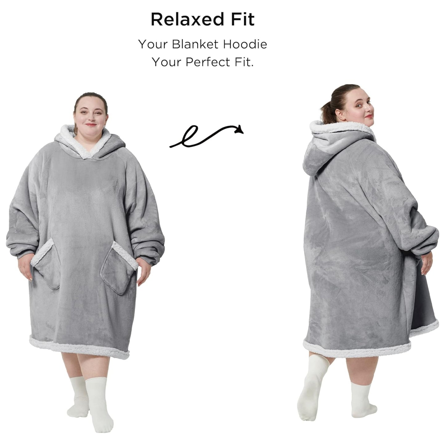 Slumblr® Oversized Flannel Hoodie Blanket