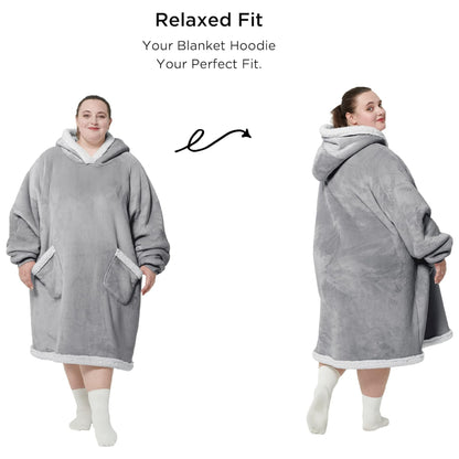 Slumblr® Oversized Flannel Hoodie Blanket