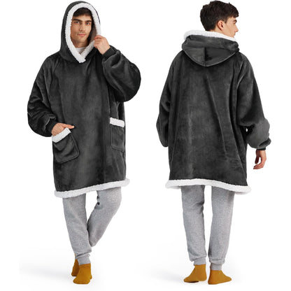Slumblr® Oversized Flannel Hoodie Blanket