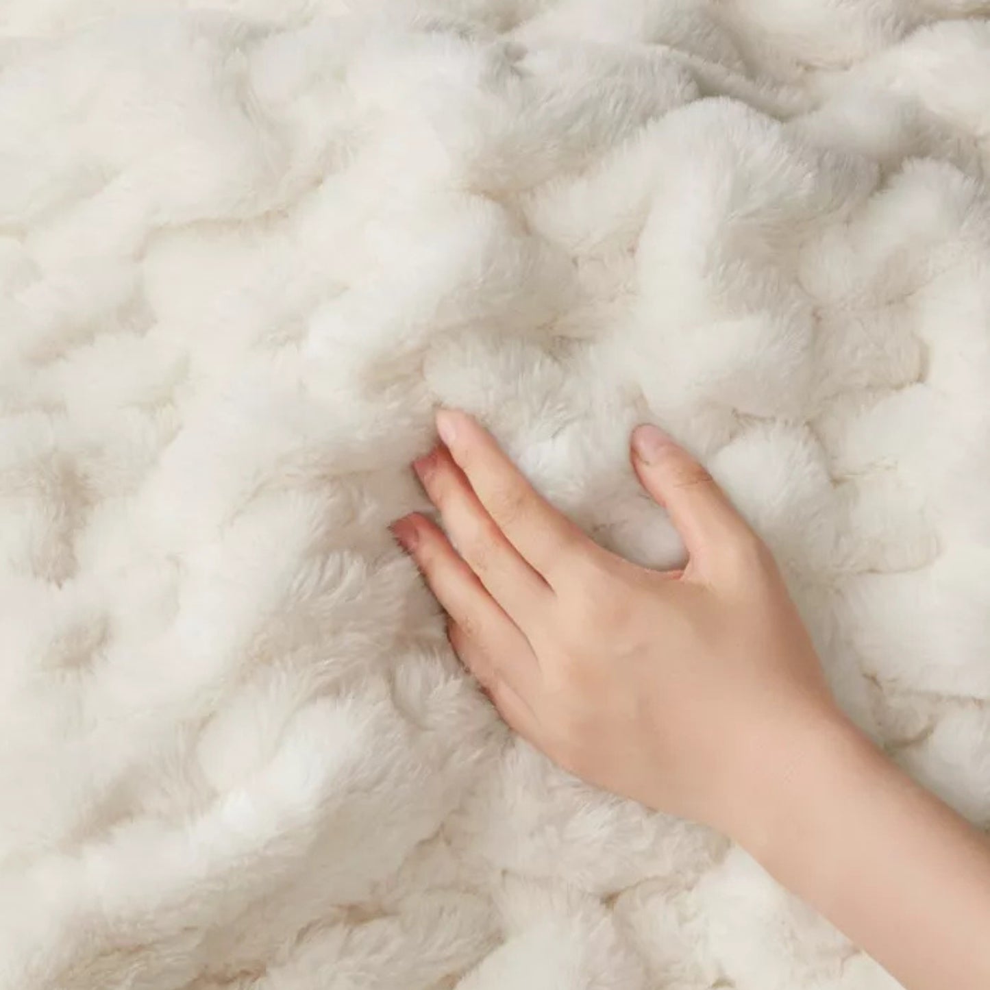 Slumblr® Ruched Faux Fur Cozy Throw Blanket