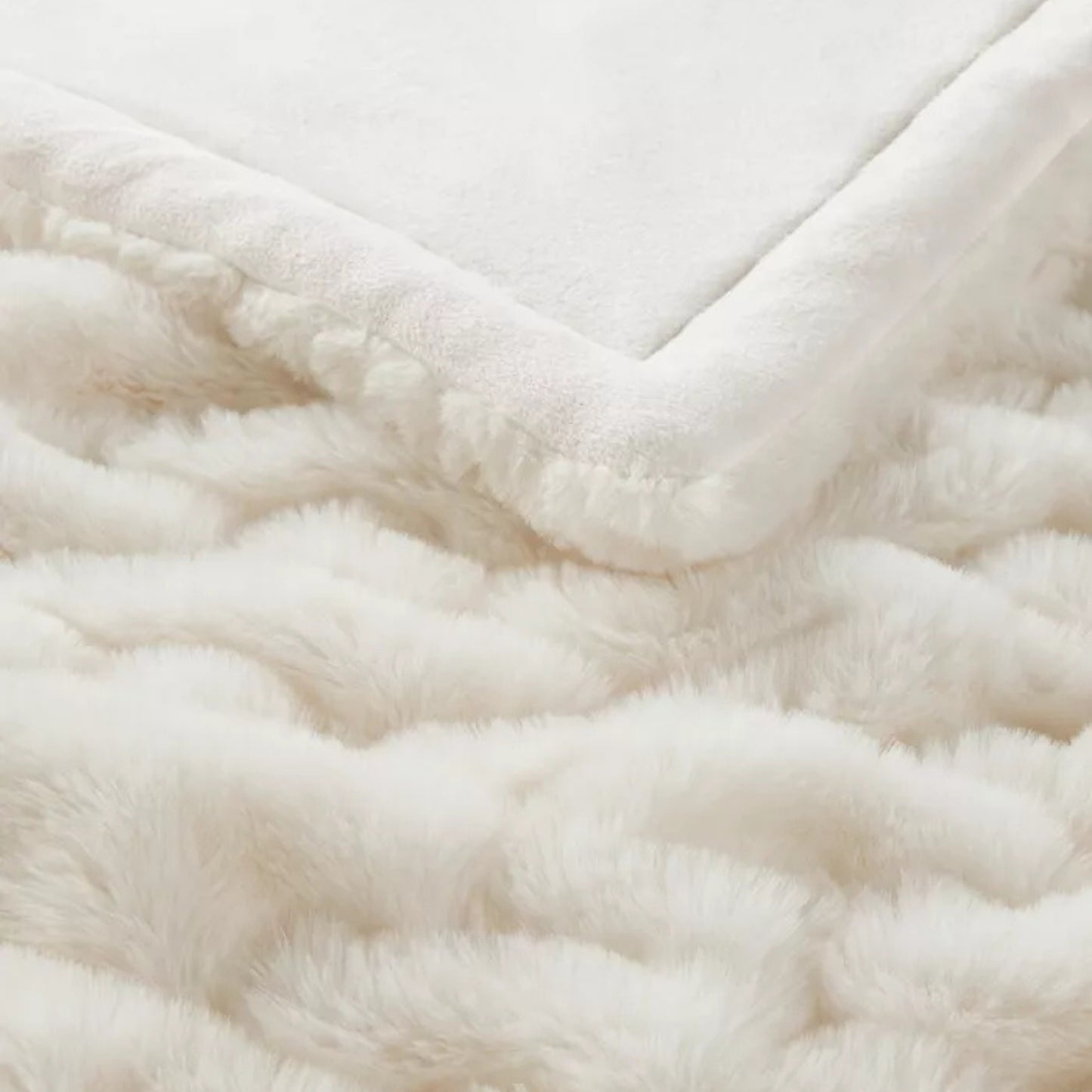 Slumblr® Ruched Faux Fur Cozy Throw Blanket