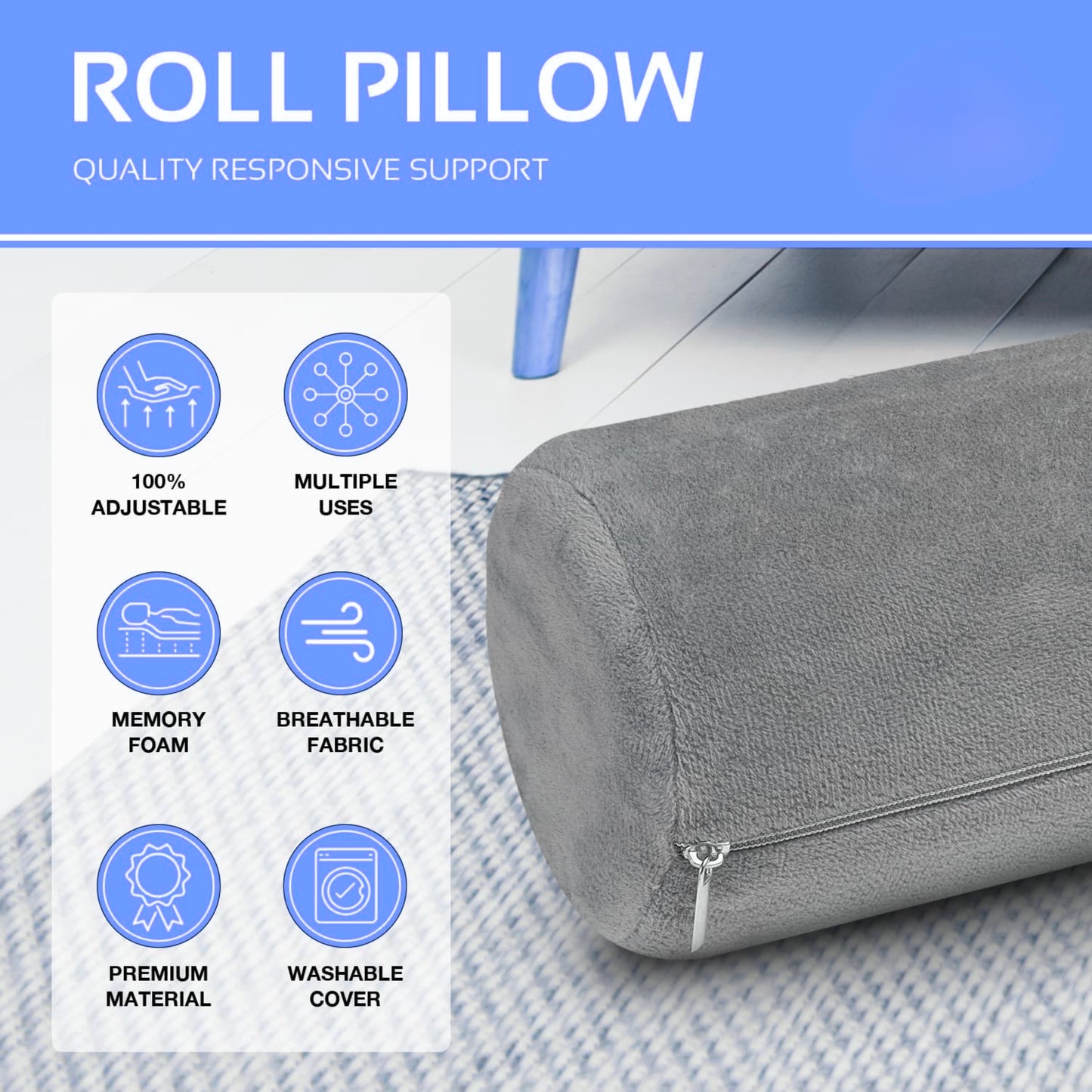 Slumblr® Neck Roll Bolster Pillow