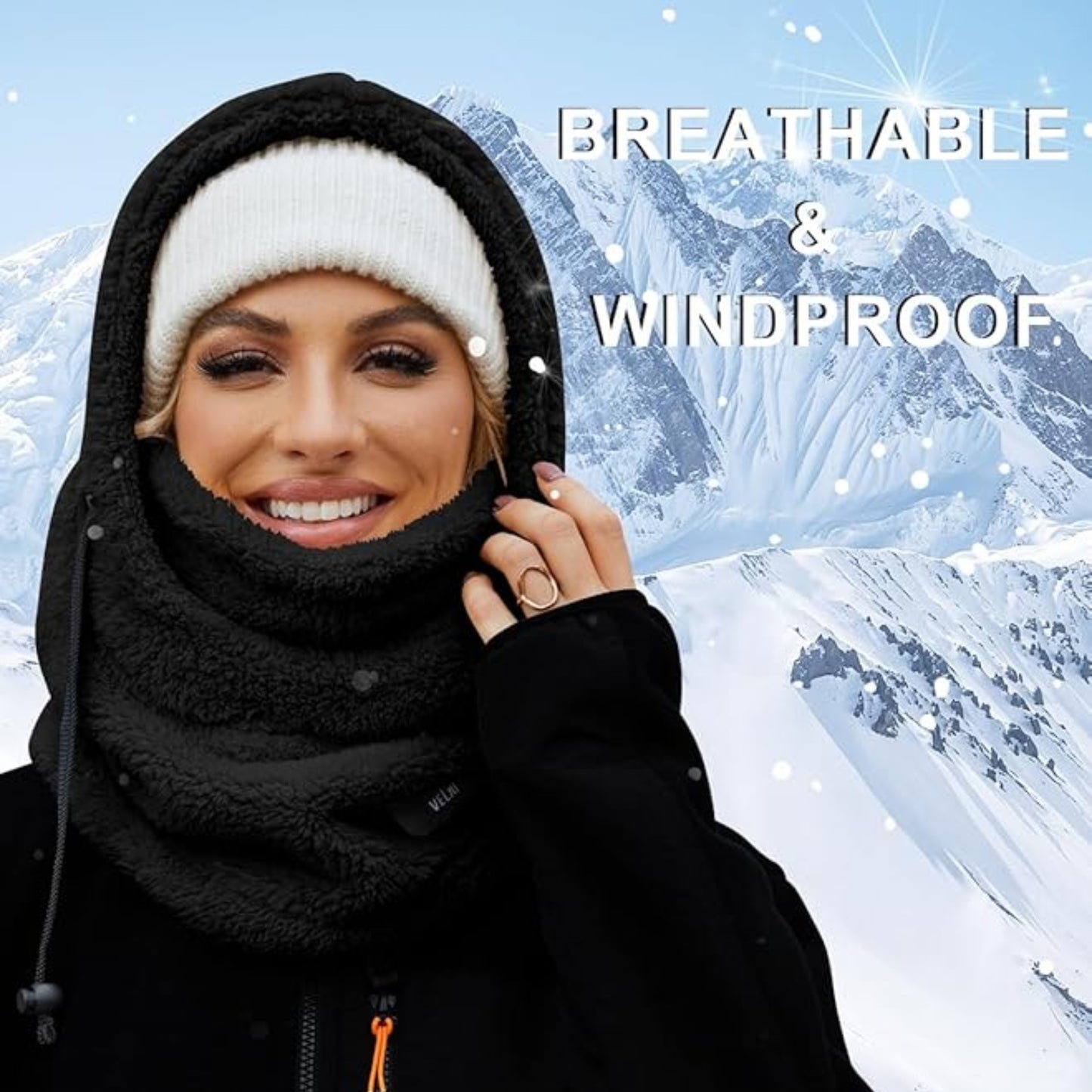 Slumblr® Winter Fleece-lined Hooded Beanie Scarf