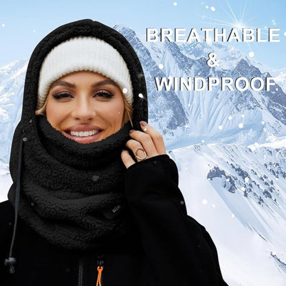 Slumblr® Winter Fleece-lined Hooded Beanie Scarf