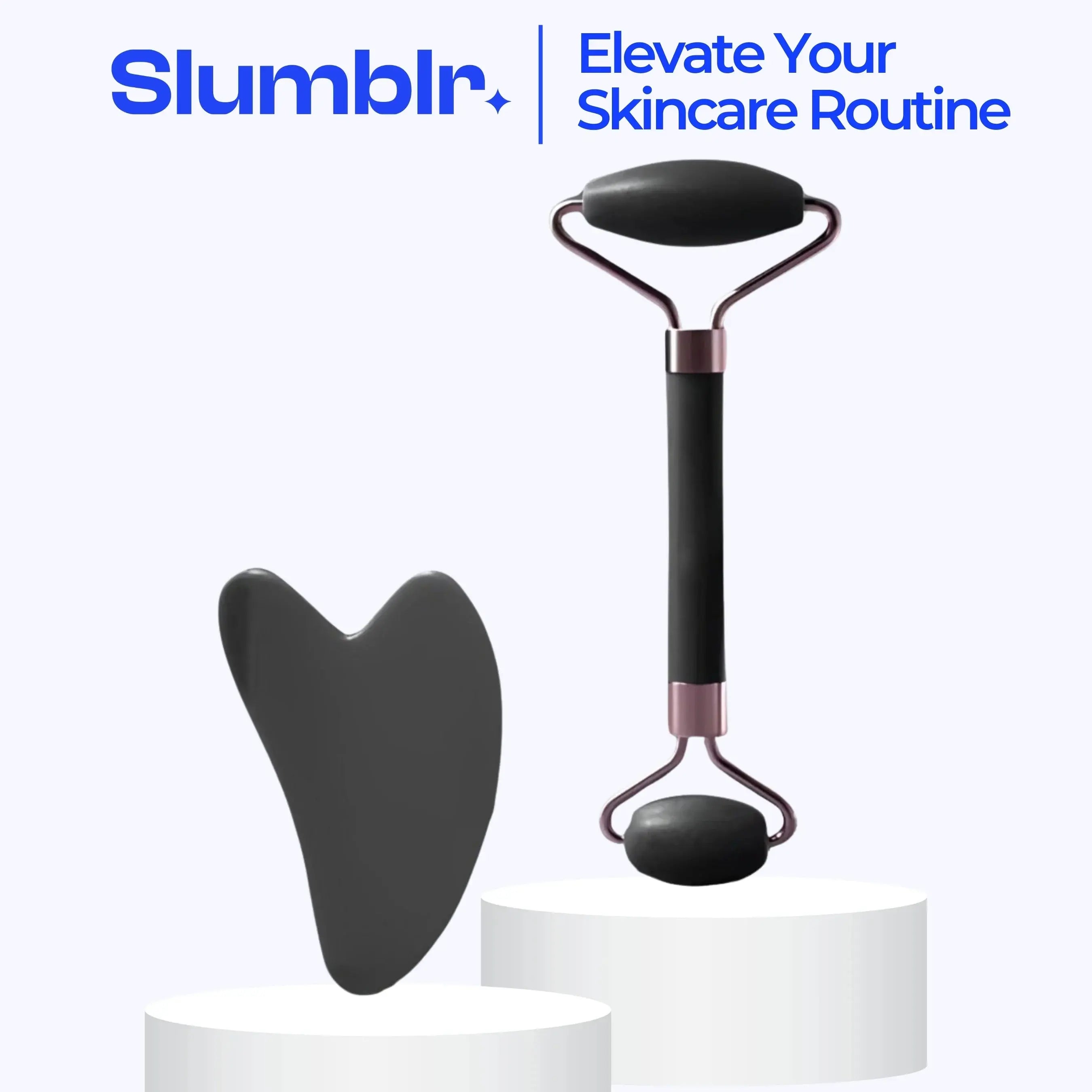 Slumblr® Gua Sha + Jade Roller Set Slumblr