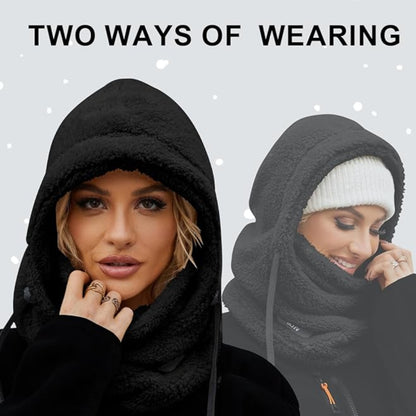 Slumblr® Winter Fleece-lined Hooded Beanie Scarf