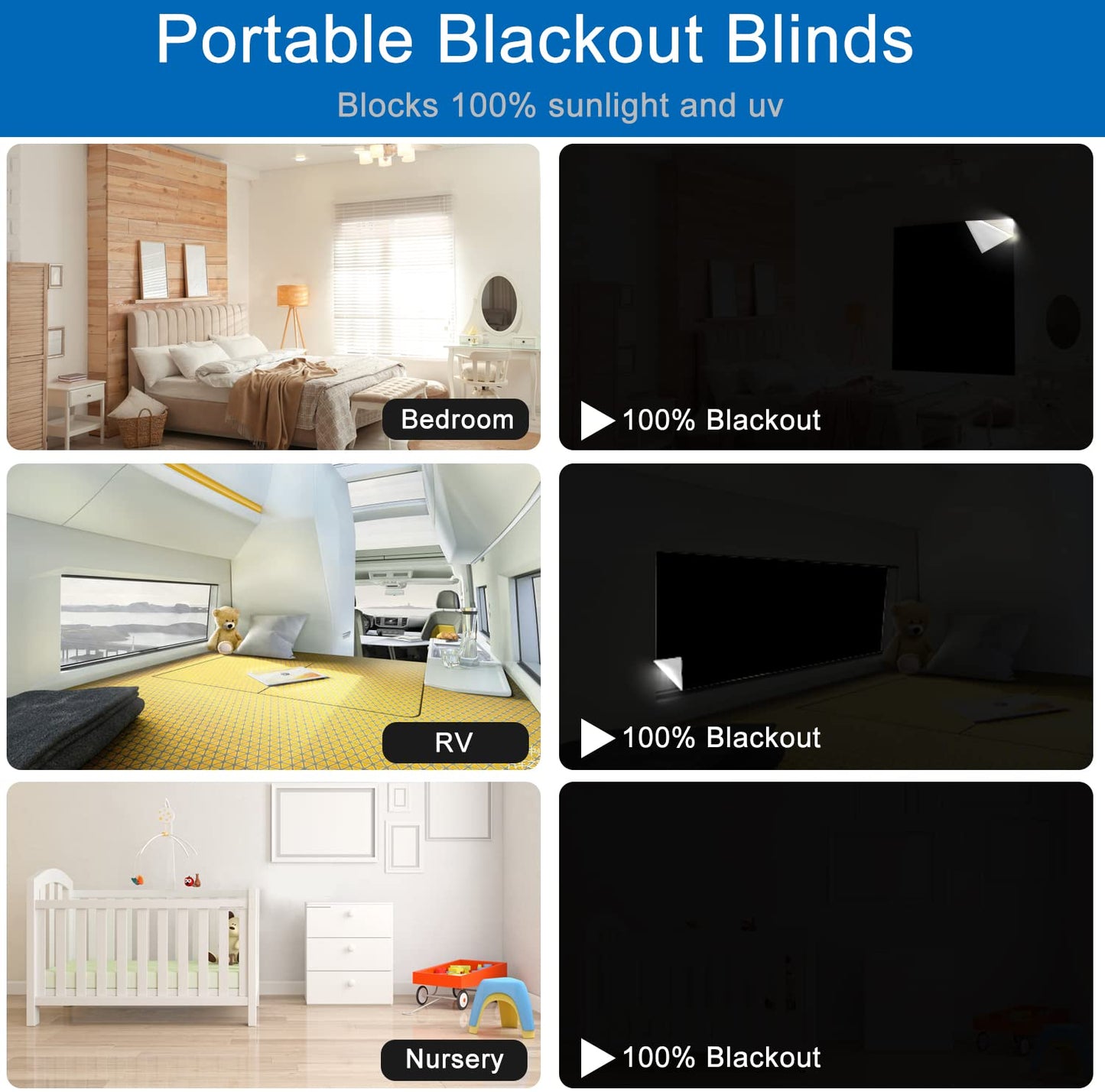 Slumblr® Magnetic Portable Blackout Window Shades