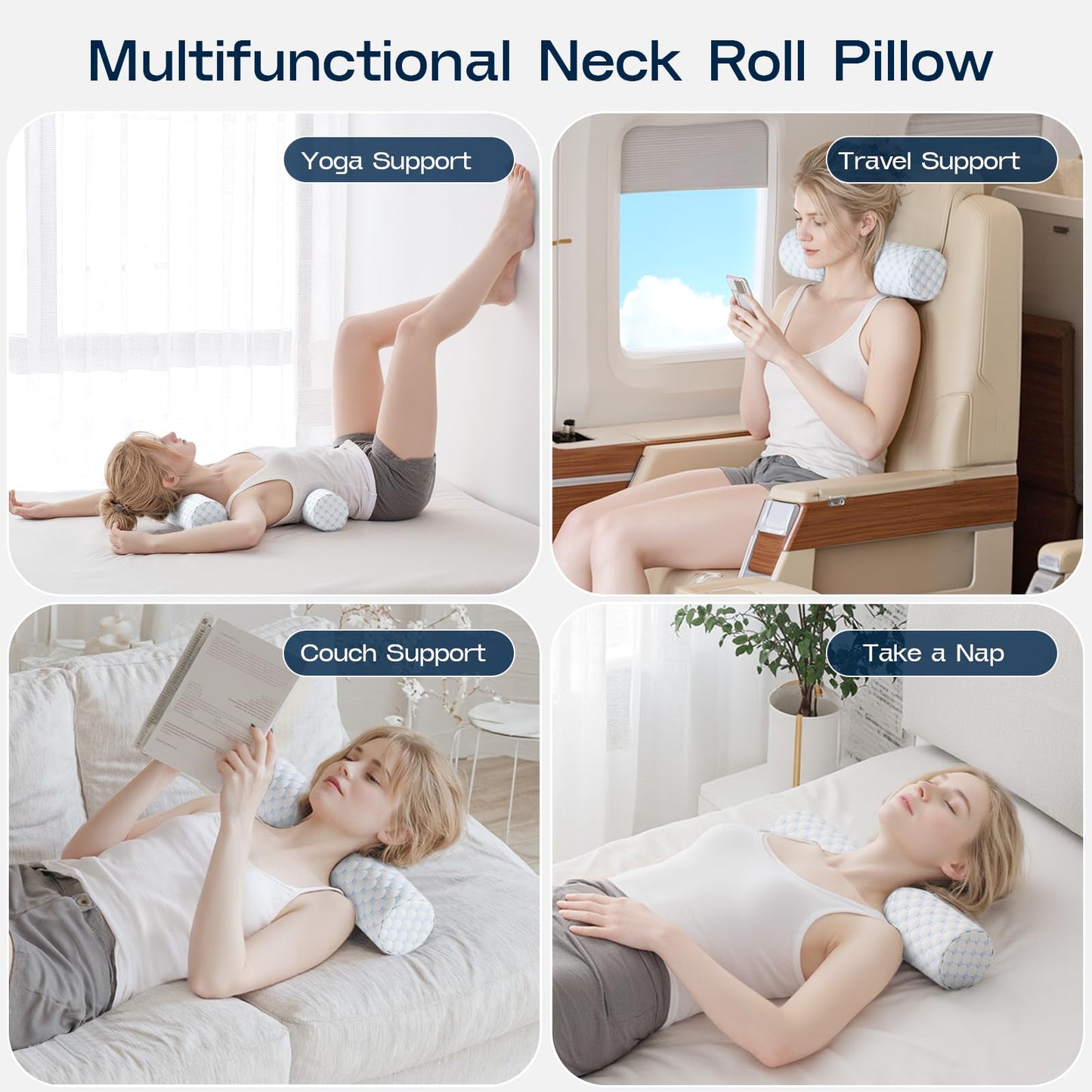 Slumblr® Memory Foam Support Roll Pillow