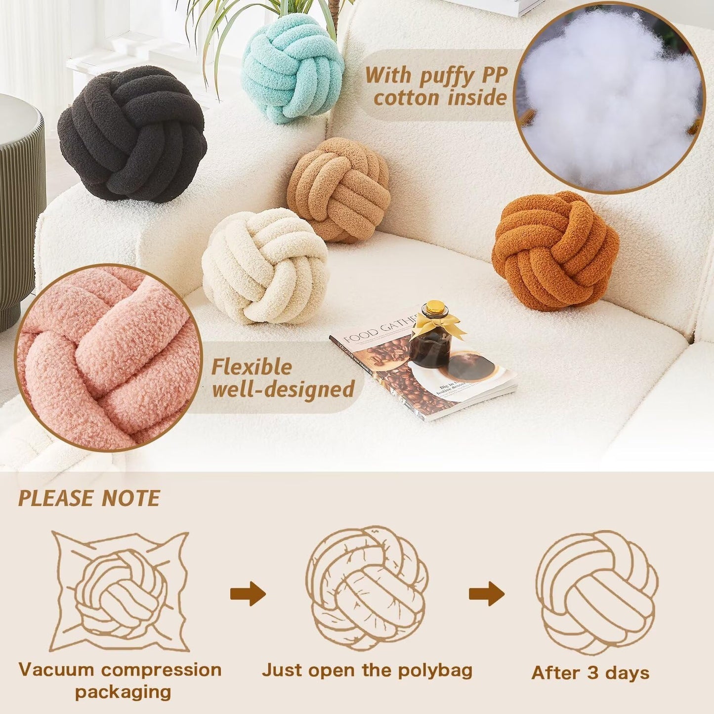 Slumblr® Nordic Woven Knot Ball Pillow