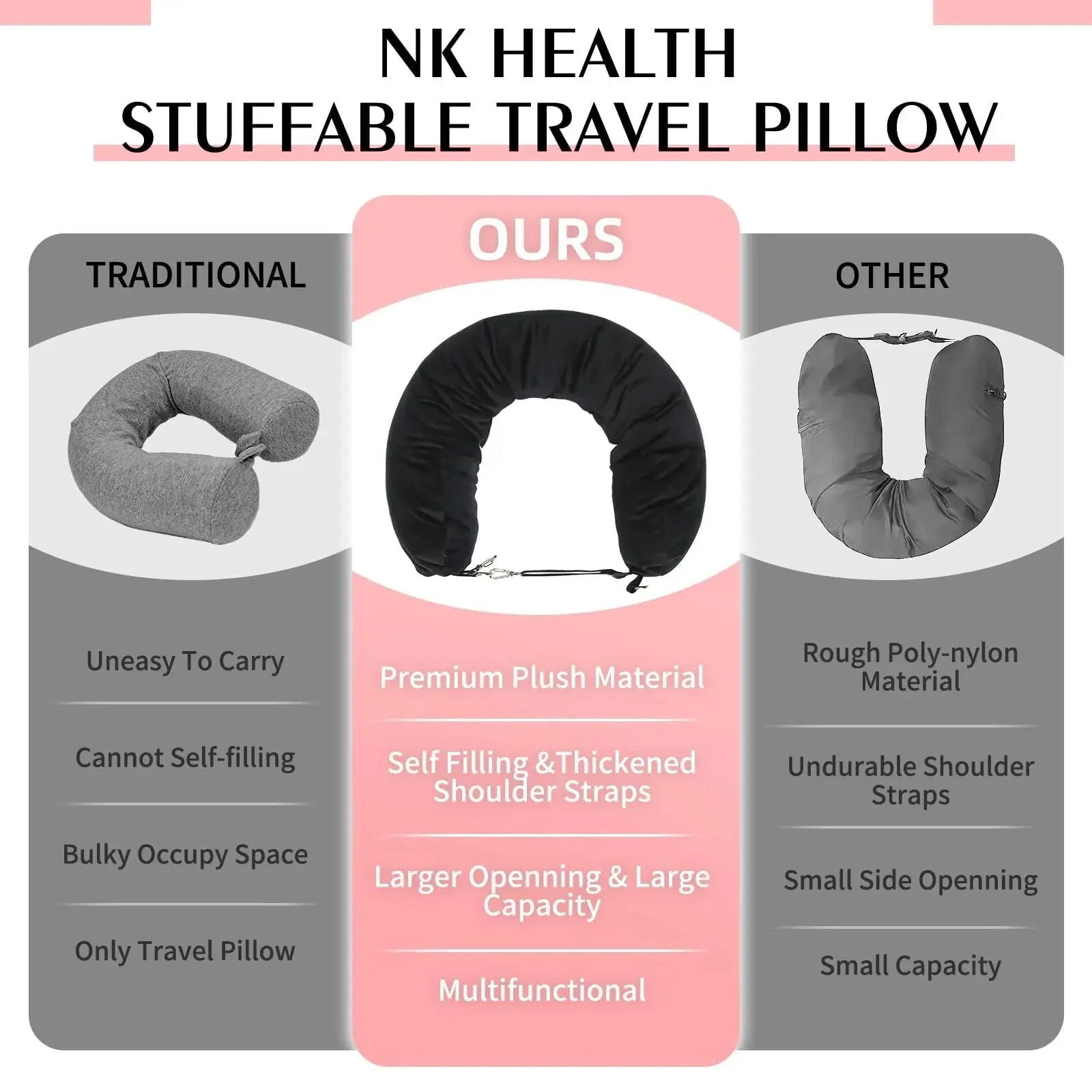 Slumblr® Fillable Travel Neck Pillow Slumblr