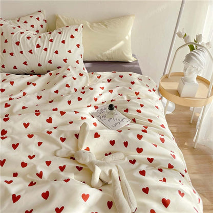 Slumblr® Korean Style Love Heart Bedding Set