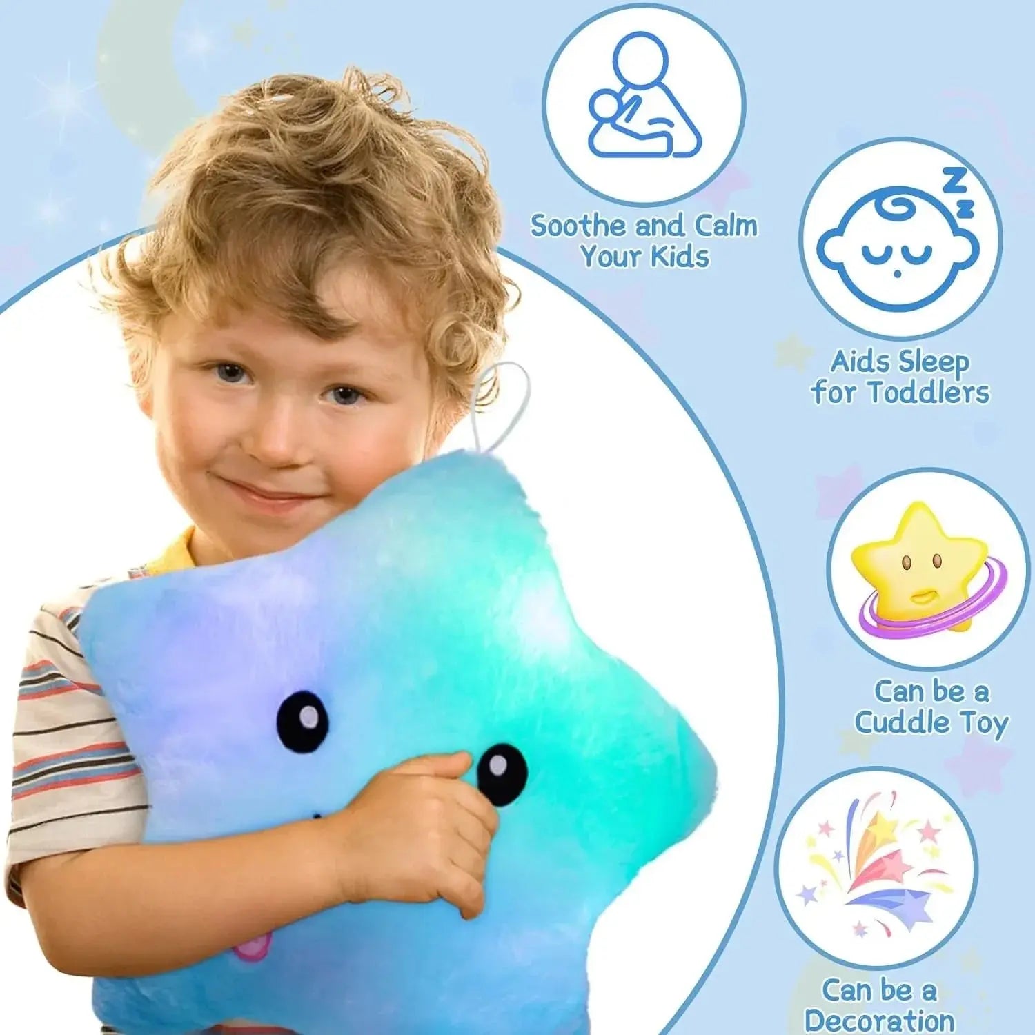 Slumblr® Twinkle Star LED Plush Pillow Slumblr