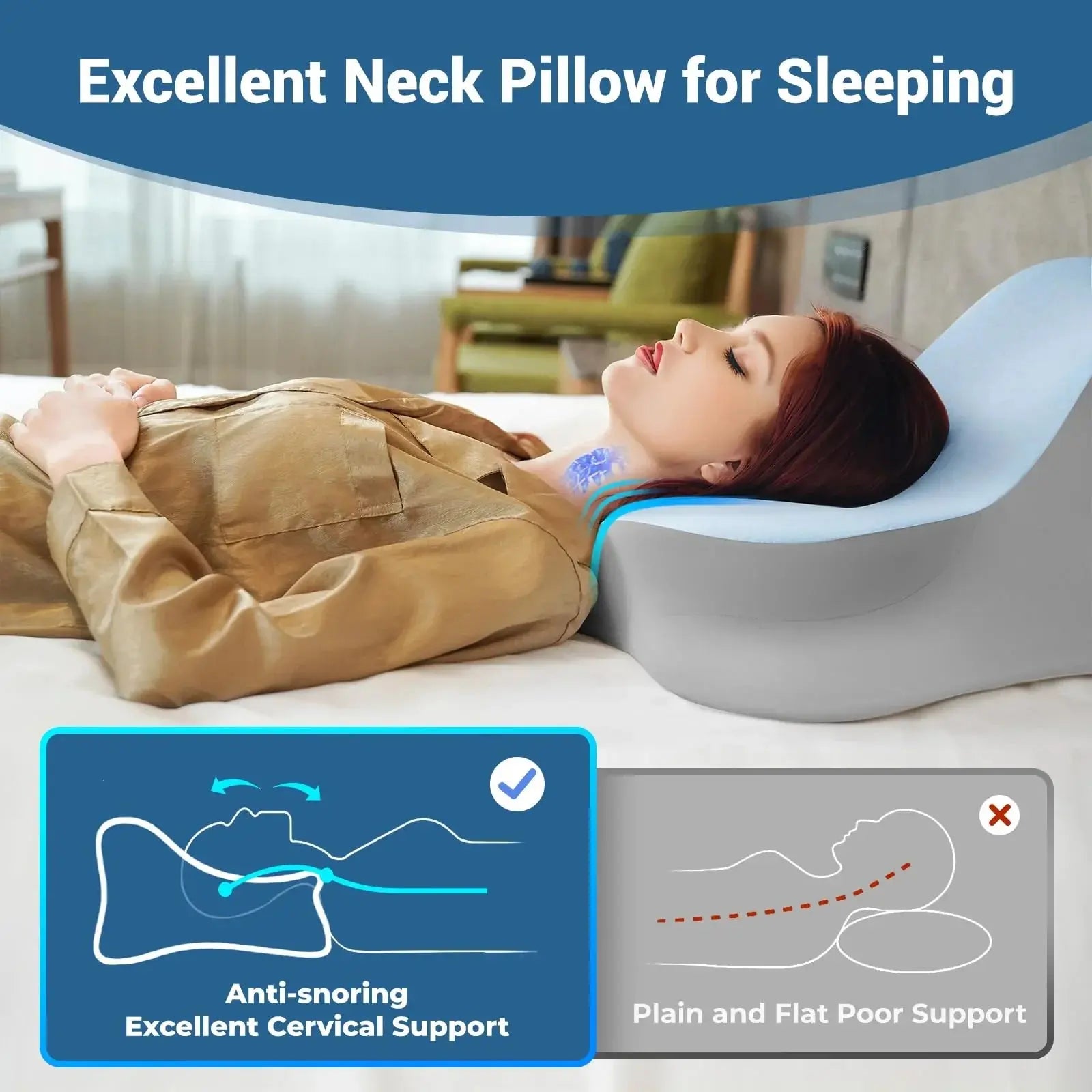 Slumblr® Memory Foam Adjustable Cervical Pillow Slumblr