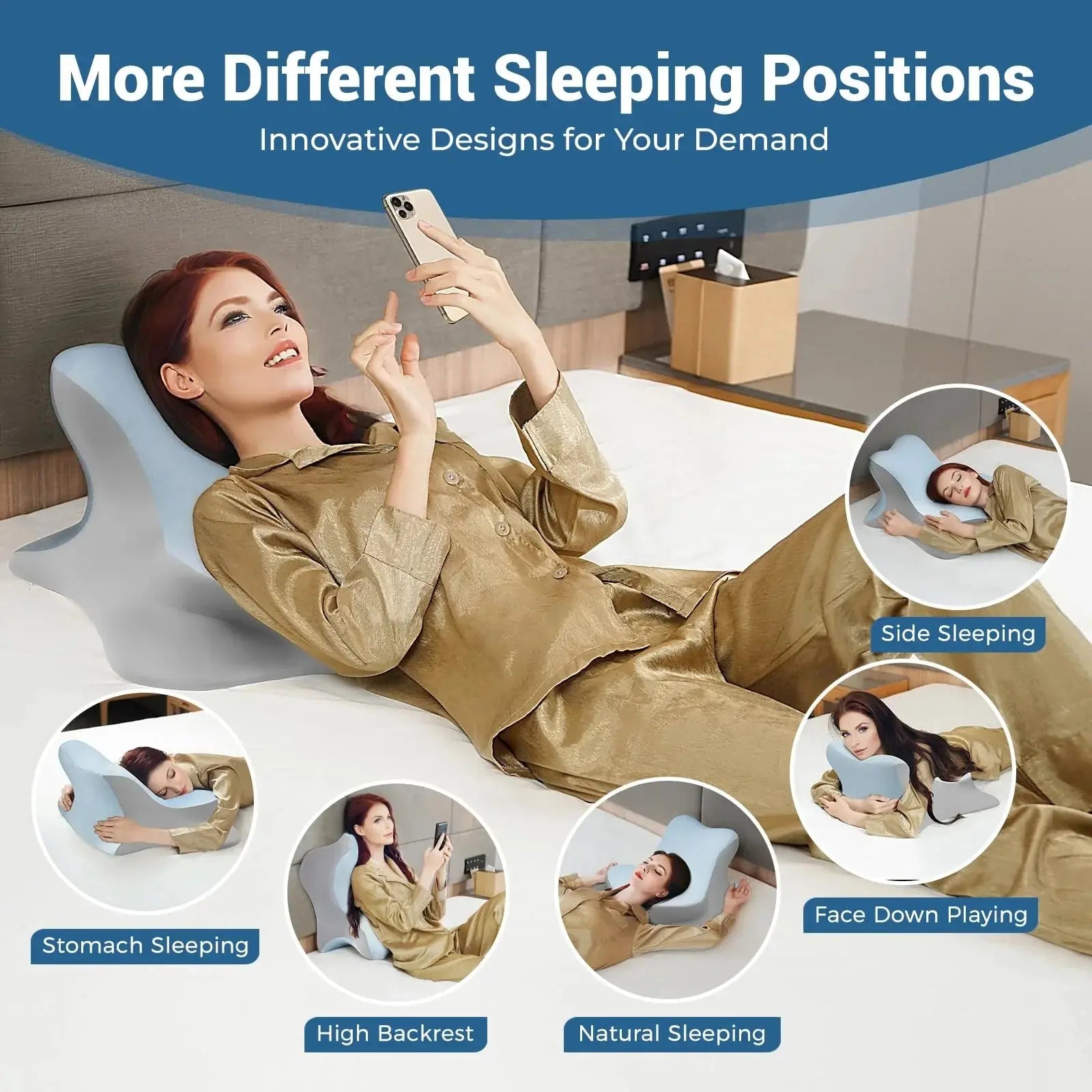 Slumblr® Memory Foam Adjustable Cervical Pillow Slumblr