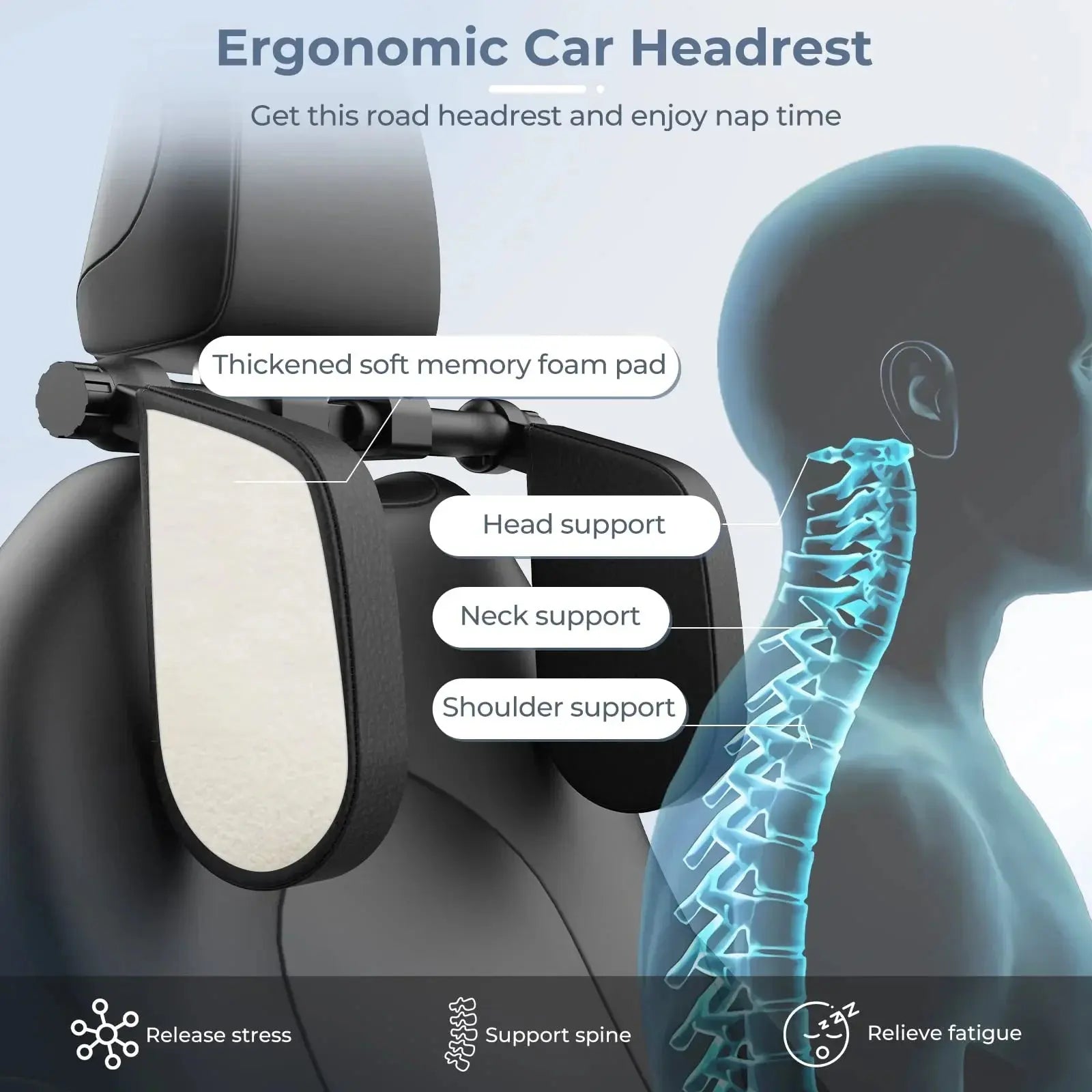 Slumblr® Adjustable U-Shaped Car Travel Pillow Slumblr