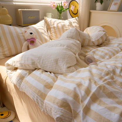 Slumblr® Cotton Crepe Striped Quilt Set