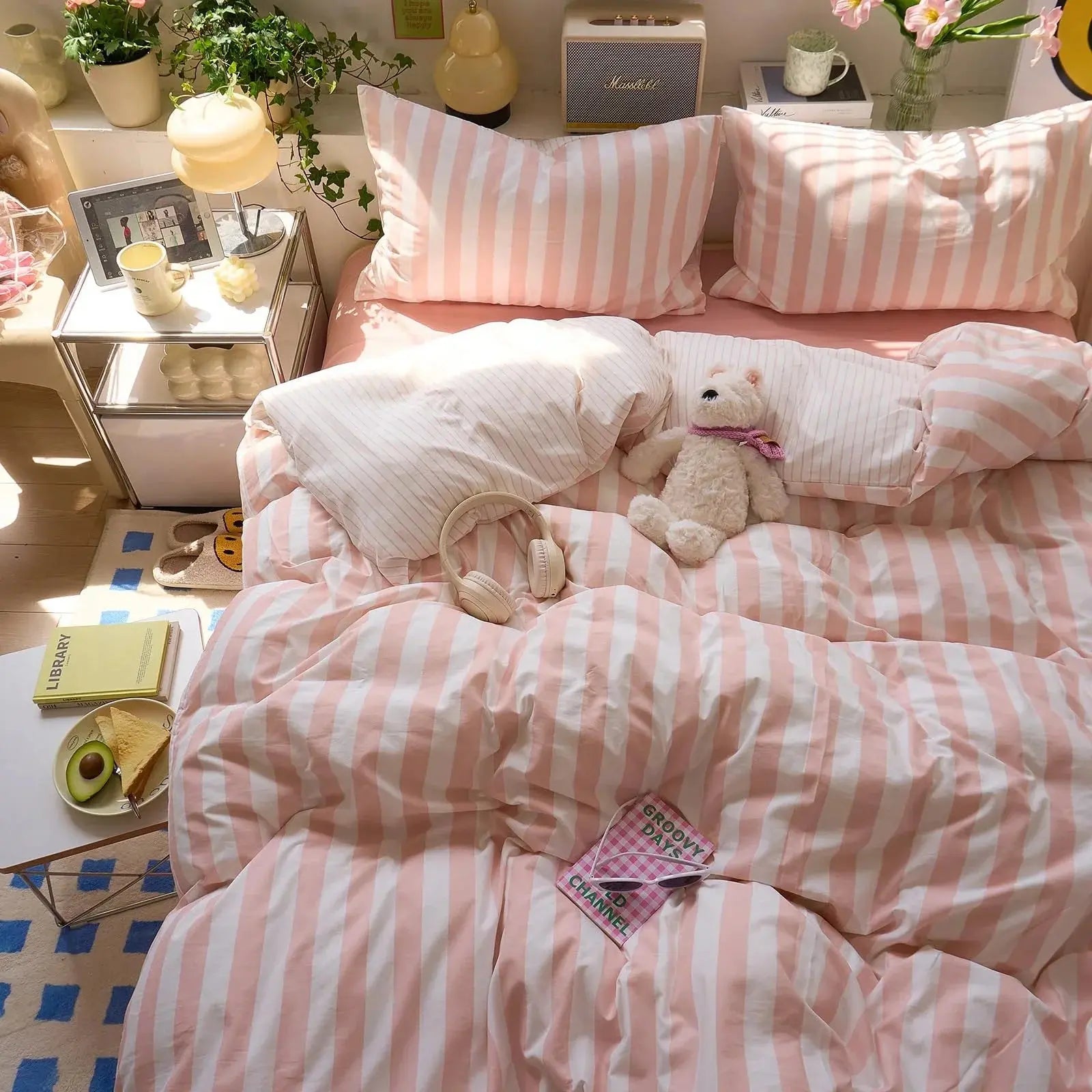 Slumblr® Cotton Crepe Striped Quilt Set Slumblr