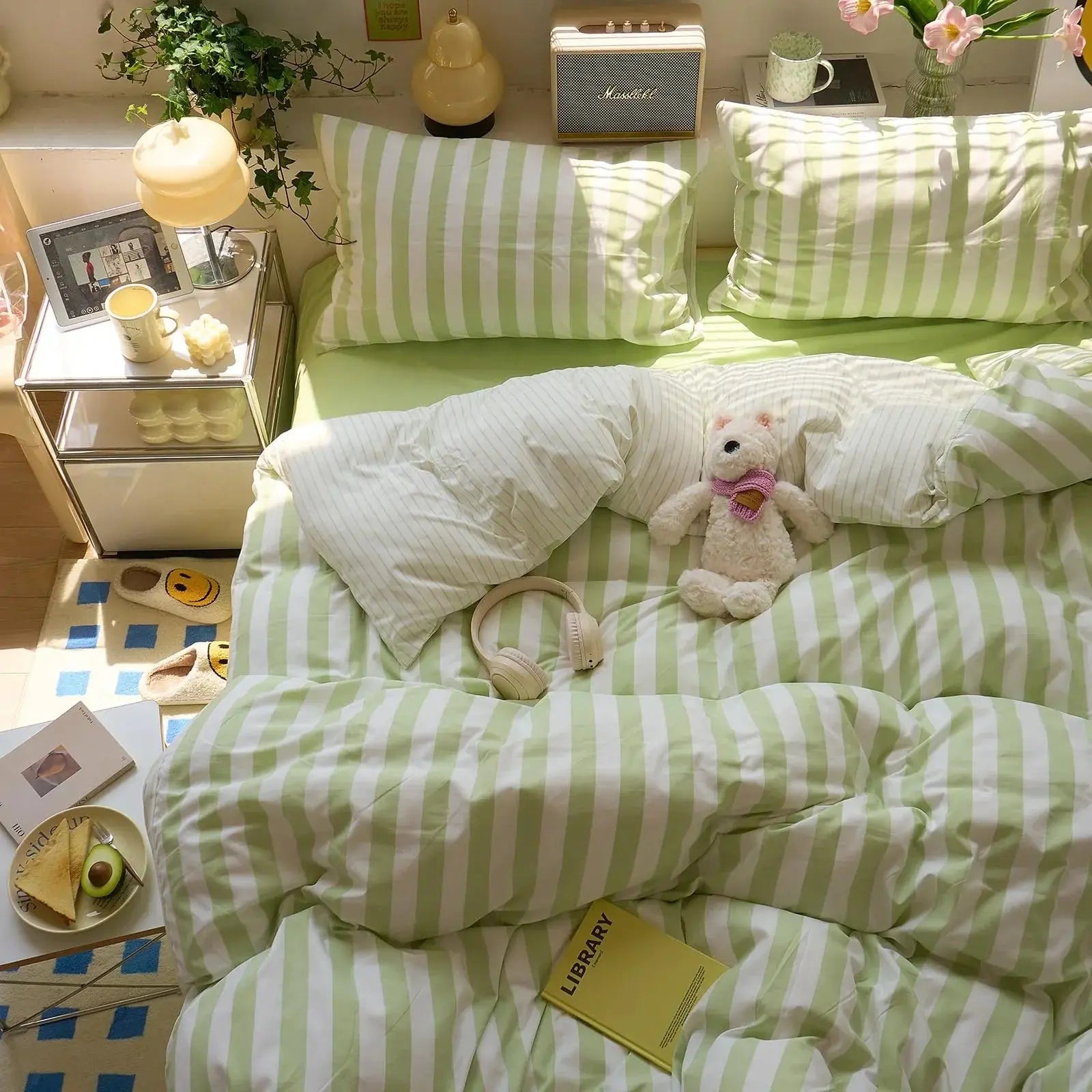 Slumblr® Cotton Crepe Striped Quilt Set Slumblr