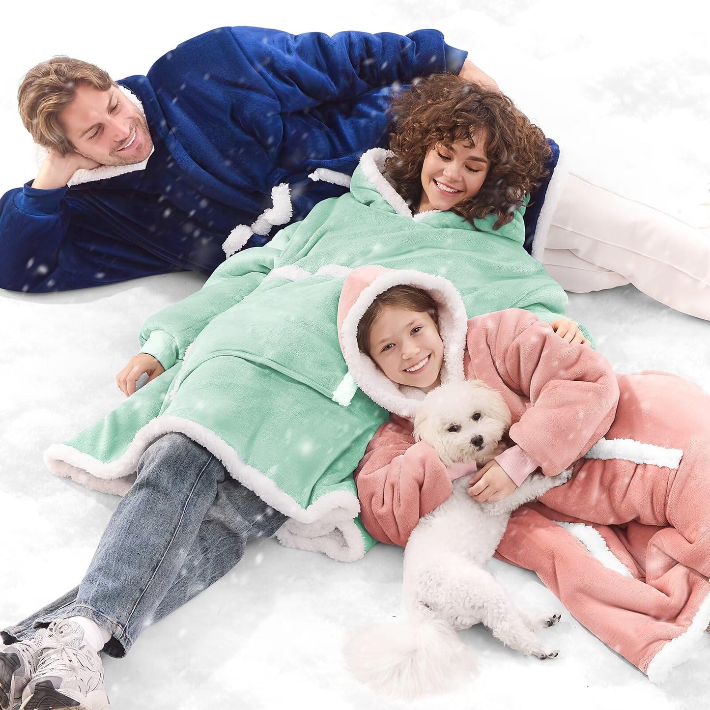 Slumblr® Double Fleece Hooded Pullover Jacket