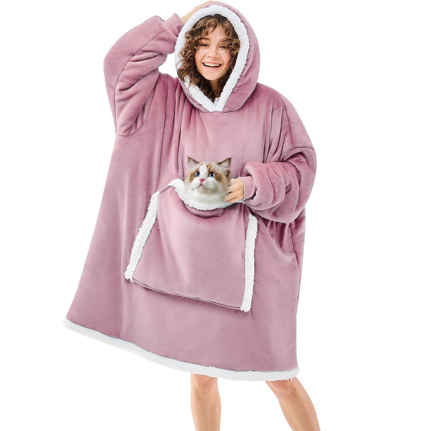 Slumblr® Double Fleece Hooded Pullover Jacket