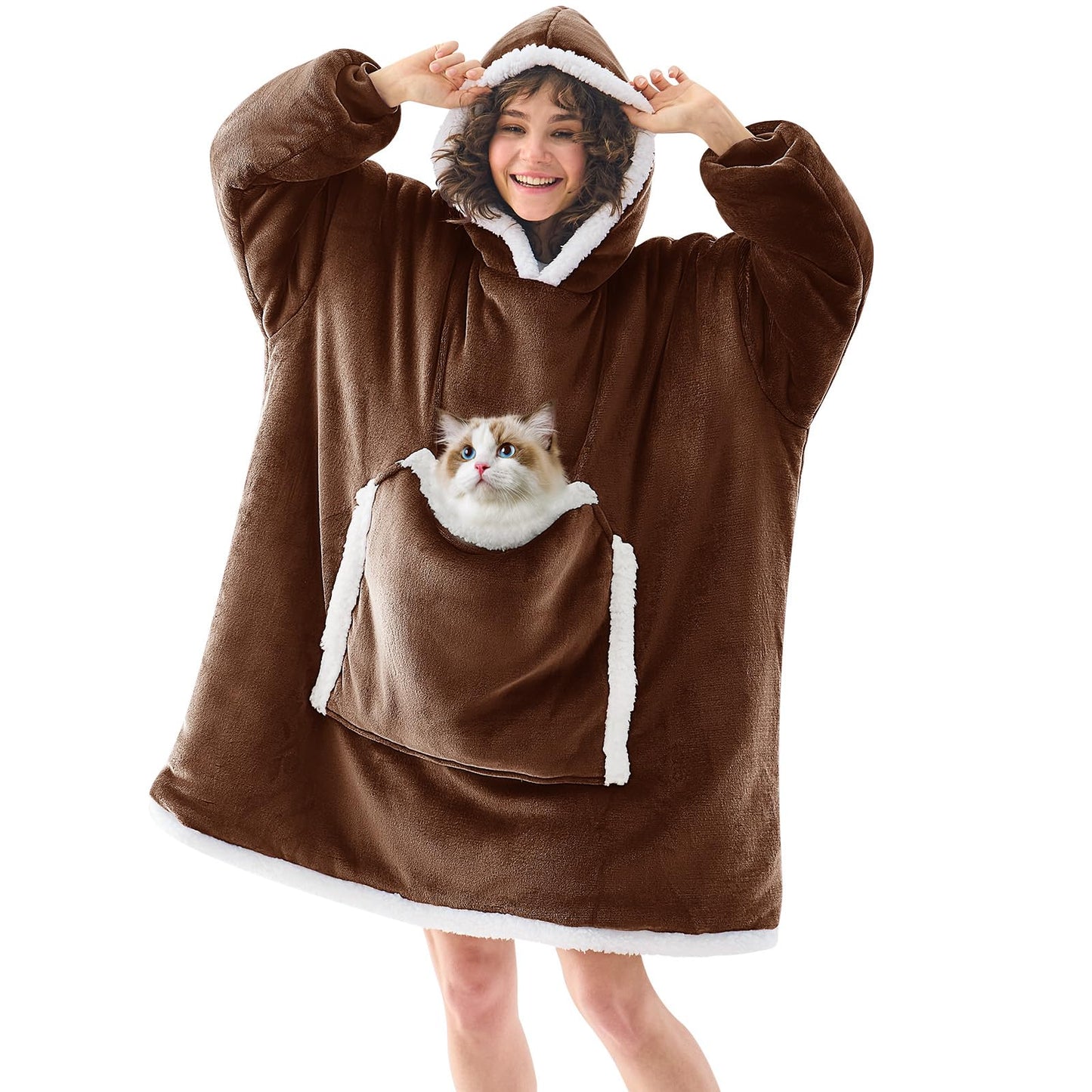 Slumblr® Double Fleece Hooded Pullover Jacket