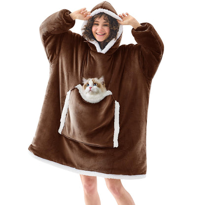 Slumblr® Double Fleece Hooded Pullover Jacket