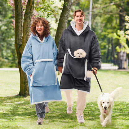 Slumblr® Double Fleece Hooded Pullover Jacket