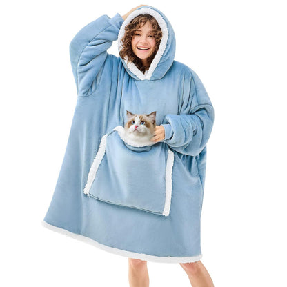 Slumblr® Double Fleece Hooded Pullover Jacket