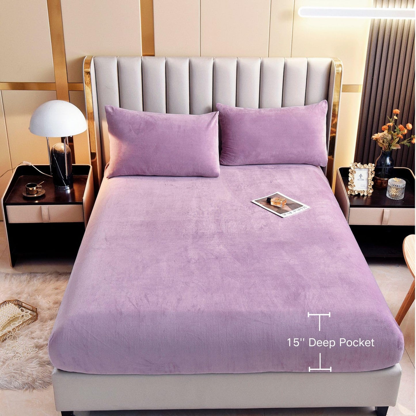Slumblr® Velvet Thermal Mattress Cover Sheet