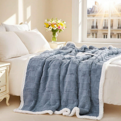 Slumblr® Sherpa Flannel Throw Blanket