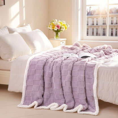 Slumblr® Sherpa Flannel Throw Blanket